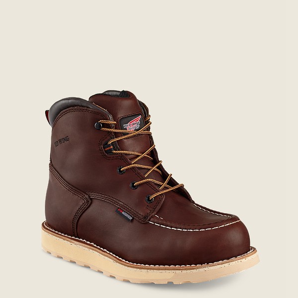 Safety Støvler Herre - Red Wing Traction Tred - 6-Inch Waterproof Toe - Mørkebrune - BAPEJC-750